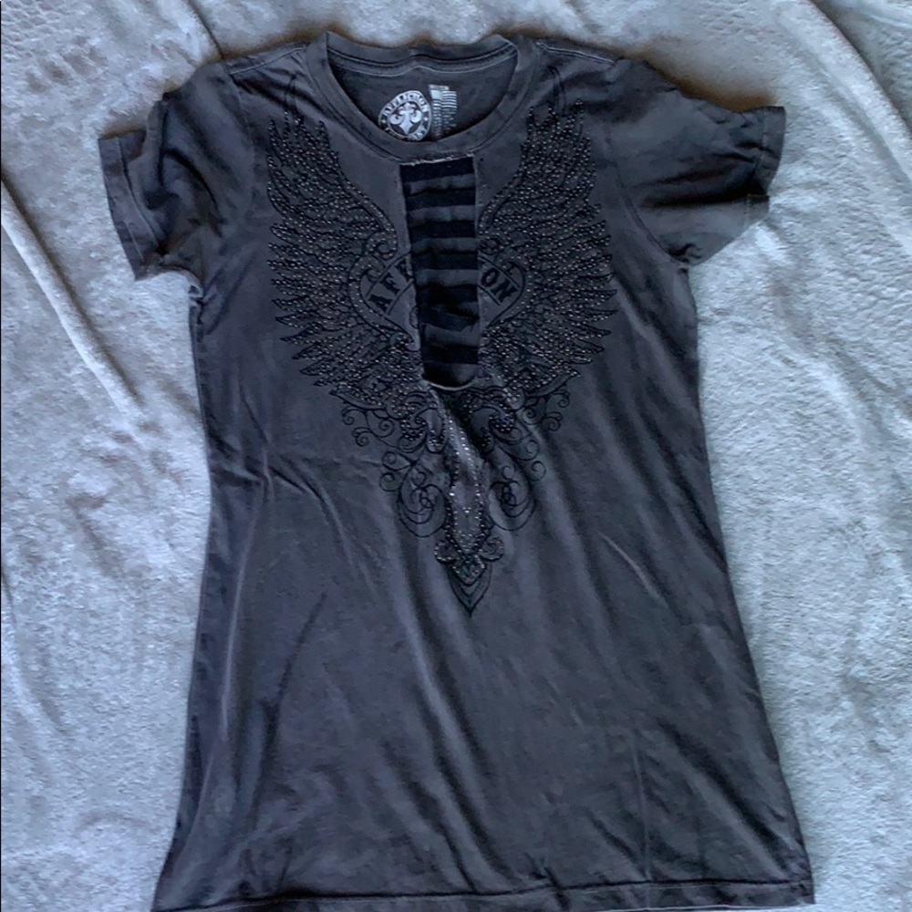 Affliction tee.. cute detailing